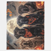 Labrador Halloween Griezelig Fleece Deken (Voorkant)