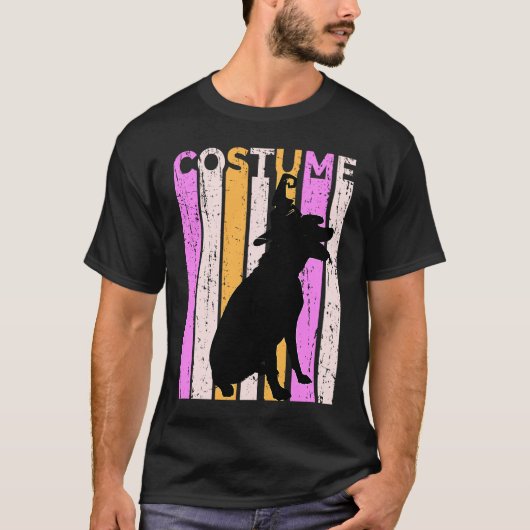 Labrador Halloween In Witch Hat Cute Black Lab Coo T-shirt (Voorkant)