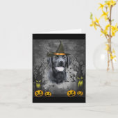 Labrador Halloween Kaart (Gele Bloem)