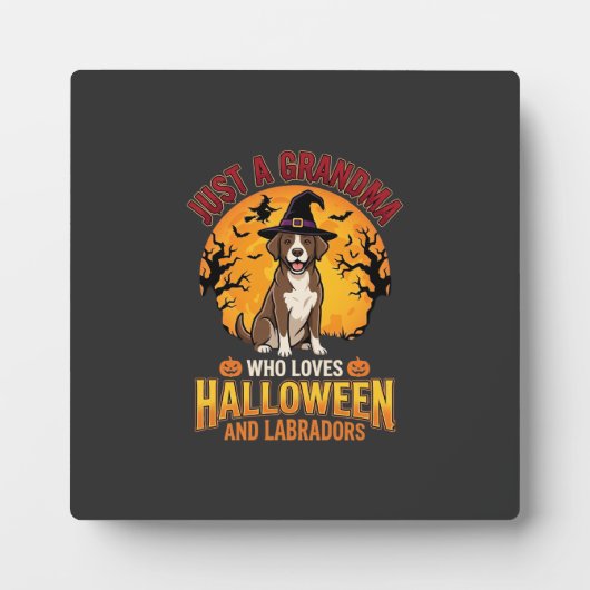 Labrador Halloween Oma Hond Ontwerp_1 Fotoplaat (Voorkant)