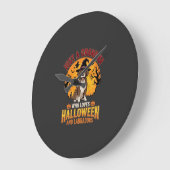 Labrador Halloween Oma Hond Ontwerp_1 Grote Klok (Hoek)