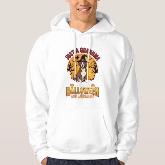 Labrador Halloween Oma Hond Ontwerp_1 Hoodie (Voorkant)