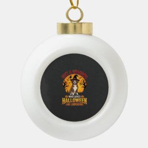 Labrador Halloween Oma Hond Ontwerp_1 Keramische Bal Ornament