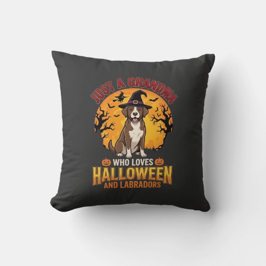 Labrador Halloween Oma Hond Ontwerp_1 Kussen (Voorkant)