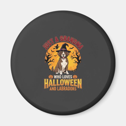 Labrador Halloween Oma Hond Ontwerp_1 Magneet (Voorkant)
