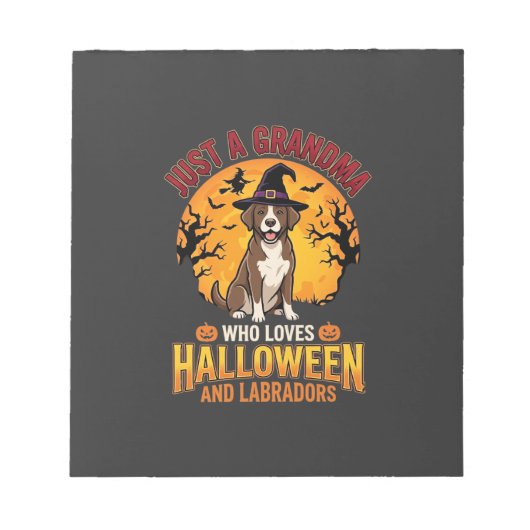 Labrador Halloween Oma Hond Ontwerp_1 Notitieblok (Voorkant)