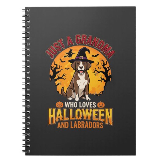 Labrador Halloween Oma Hond Ontwerp_1 Notitieboek (Voorkant)