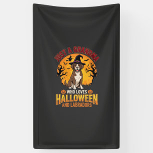Labrador Halloween Oma Hond Ontwerp_1 Spandoek