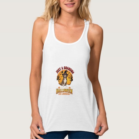 Labrador Halloween Oma Hond Ontwerp_1 Tanktop (Voorkant)