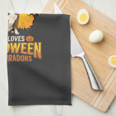 Labrador Halloween Oma Hond Ontwerp_1 Theedoek (Quarter Fold)