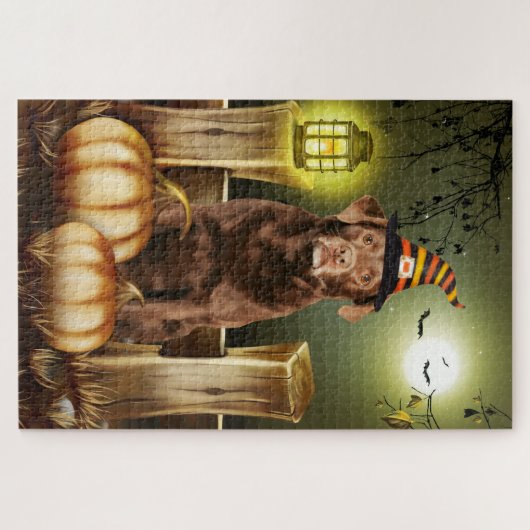 Labrador Halloween puzzel Legpuzzel (Horizontaal)