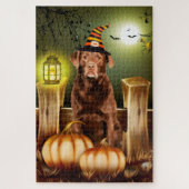 Labrador Halloween puzzel Legpuzzel (Verticaal)