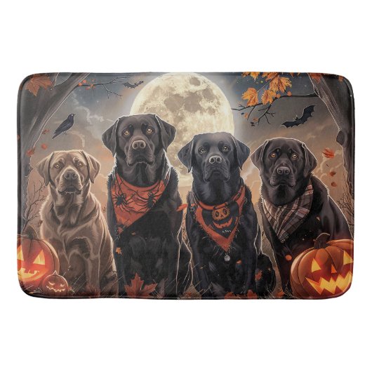 Labrador Halloween Spooky Badmat (Voorkant)