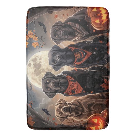 Labrador Halloween Spooky Badmat (Voorkant Verticaal)
