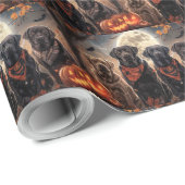 Labrador Halloween Spooky Cadeaupapier (Rol Hoek)