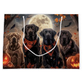 Labrador Halloween Spooky Groot Cadeauzakje (Voorkant)