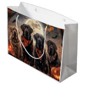 Labrador Halloween Spooky Groot Cadeauzakje (Achterkant Gekanteld)