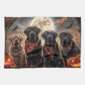 Labrador Halloween Spooky Theedoek (Horizontaal)