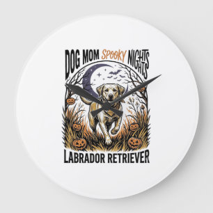 Labrador Halloween T-shirt Vintage Dog Moeder Graf Grote Klok