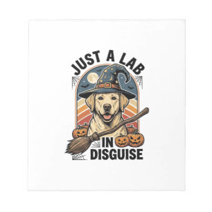 Labrador Halloween T-shirt Vintage Heks Hond Kostu Notitieblok