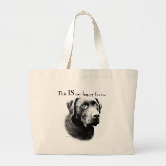 Labrador Happy Face Grote Tote Bag (Voorkant)