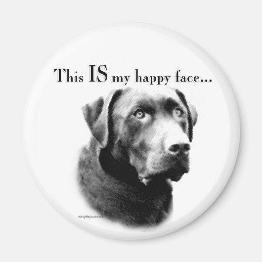 Labrador Happy Face Magneet (Voorkant)