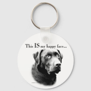 Labrador Happy Face Sleutelhanger