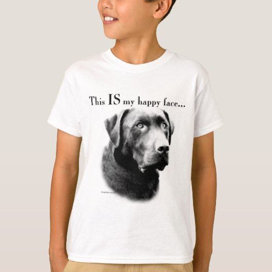 Labrador Happy Face T-shirt (Voorkant)