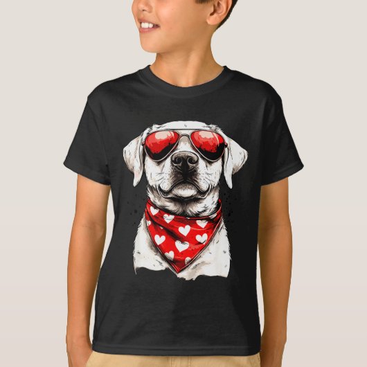 Labrador Heart Bandana Cool Lab Dog Lover Men Wome T-shirt (Voorkant)