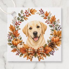 Labrador-herfstkrans Bedankjes Labels