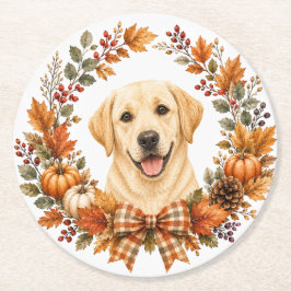 Labrador Herfstkrans Onderzetter