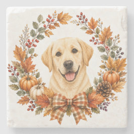Labrador Herfstkrans Onderzetter