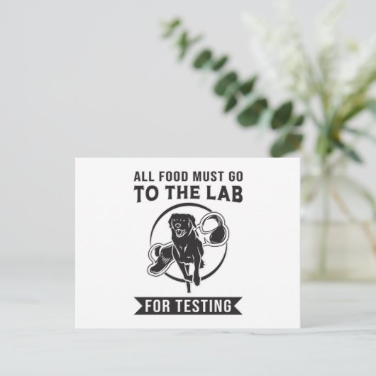 Labrador het lab voor het testen van retriever hon briefkaart (Staand voorkant)
