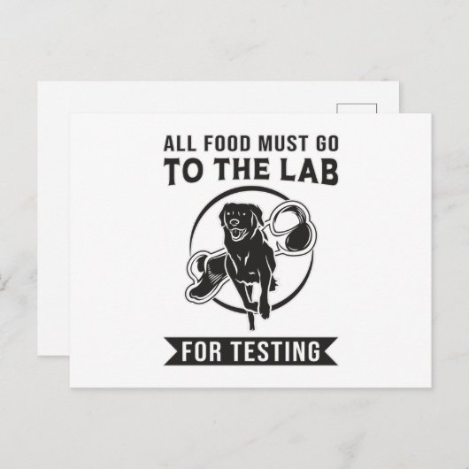 Labrador het lab voor het testen van retriever hon briefkaart (Voorkant / Achterkant)