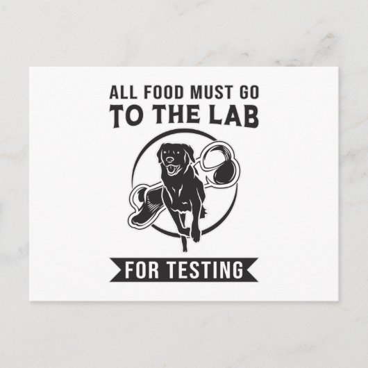 Labrador het lab voor het testen van retriever hon briefkaart (Voorkant)