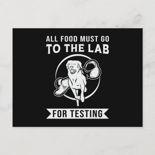 Labrador het lab voor het testen van Retriever Hon Briefkaart (Voorkant)
