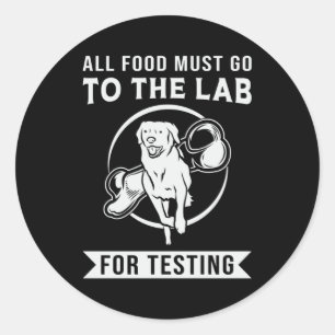 Labrador het lab voor het testen van Retriever Hon Ronde Sticker