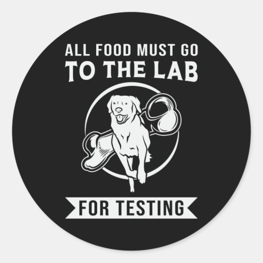 Labrador het lab voor het testen van Retriever Hon Ronde Sticker (Voorkant)