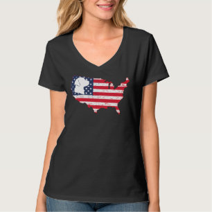 Labrador hond 4 juli Amerikaanse vlag sterren en S T-shirt