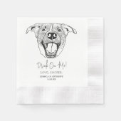 Labrador hond aangepaste hond hand tekening bruilo servet (Voorkant)
