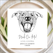 Labrador hond aangepaste hond hand tekening bruilo servet