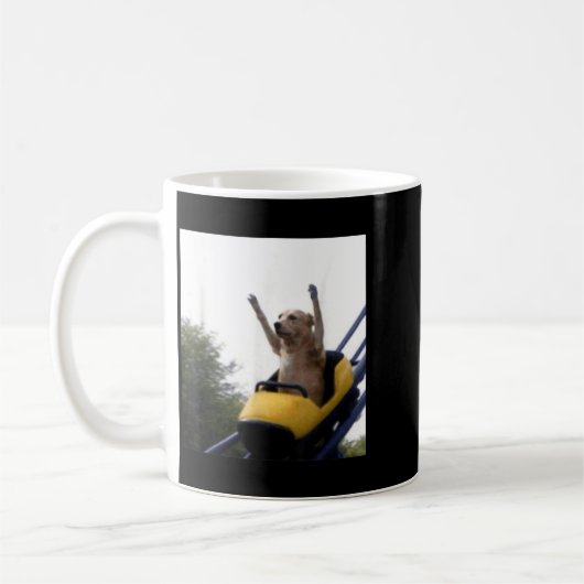 Labrador-hond achtbaan grappige meme koffiemok (Links)
