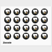 Labrador-hond achtbaan grappige meme ronde sticker (Vel)