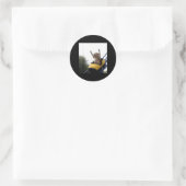 Labrador-hond achtbaan grappige meme ronde sticker (Tas)