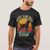 Labrador hond beste lab vader ooit voor vader T-shirt (Voorkant)