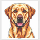 Labrador Hond Charmante Illustratie Sticker (Vel)
