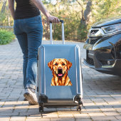 Labrador Hond Charmante Illustratie Sticker (Koffer Insitu)