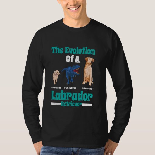 Labrador hond: DE EVOLUTIE VAN EEN LABRADOR RETRIE T-shirt (Voorkant)