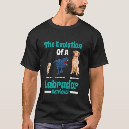 Labrador hond: DE EVOLUTIE VAN EEN LABRADOR RETRIE T-shirt (Voorkant)
