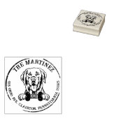 Labrador Hond Familie Retouradres Rubberstempel (Gestempeld)